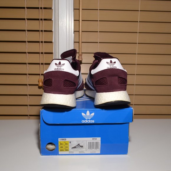 Mens Adidas I-5923 Maroon Boost Sneakers D97210 Size US 11.5 - Picture 5 of 11